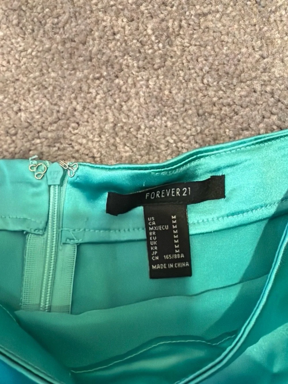 Turquoise Mini Skirt - Sleek Solid A-Line